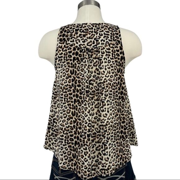 UO Sparkle & Fade Sleeveless High-Low Cheetah Top - Picture 7 of 12